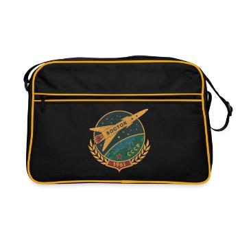 Vostok Gagarin Sputnik Space Russia Astronaut - Retro Bag - black/gold - Front