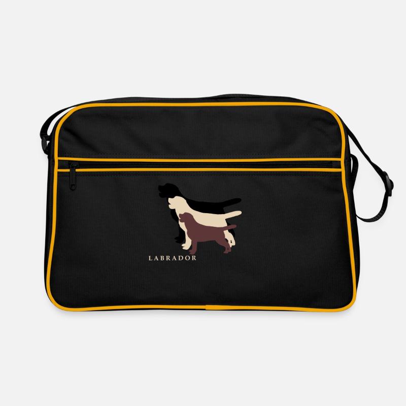 Labrador - Retro Tasche - Schwarz/Gold