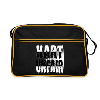 HART und UNFAIR - Retro Tasche - Schwarz/Gold - Vorne