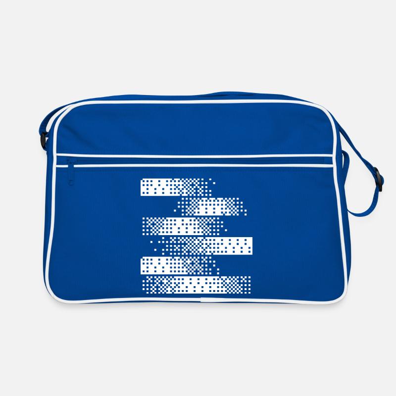 Abstraktes digitales Pixelmuster Retro Tasche