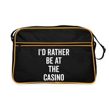 I’d Rather Be at The Casino - Retro Bag - black/gold - Front