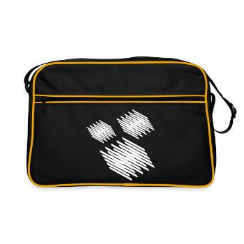 Conception de carrés géométriques - Sac Retro - noir/or - Devant