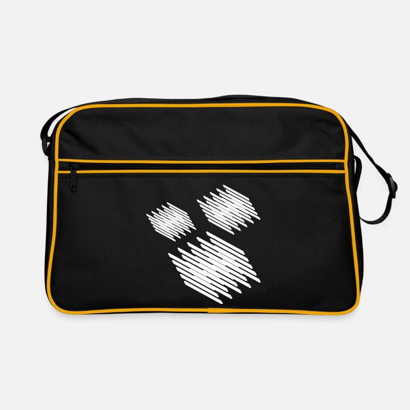Design mit geometrischen Quadraten Retro Tasche