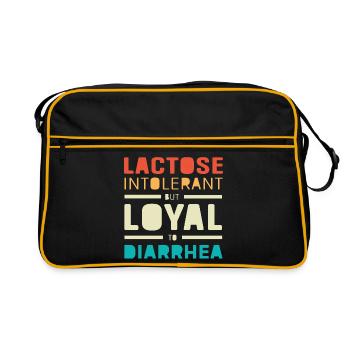 Milk Allergy Lactose Intolerance Flatulence - Retro Bag - black/gold - Front