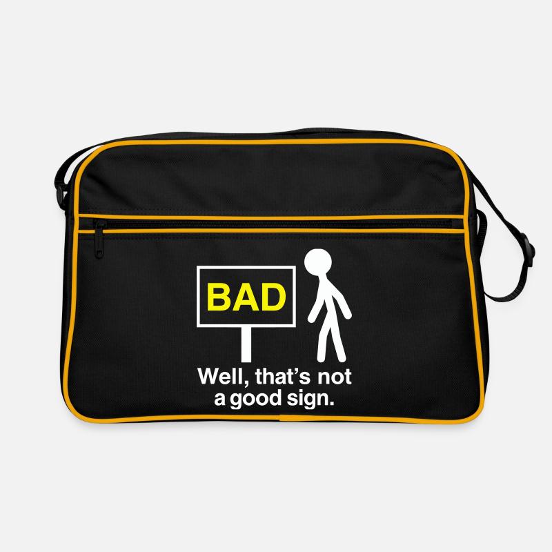 Well, That's Not A Good Sign Stick Figure Graphic Retro Tasche