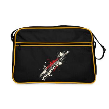 Graffiti de flûte - Sac Retro - noir/or - Devant