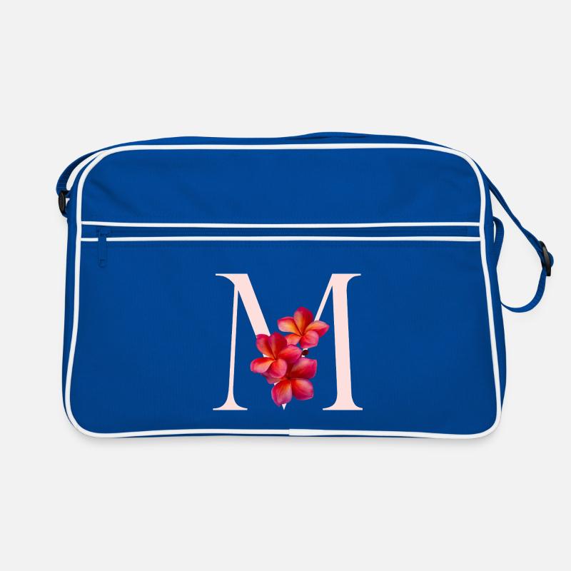 Monogramme M avec fleur rose Sac Retro