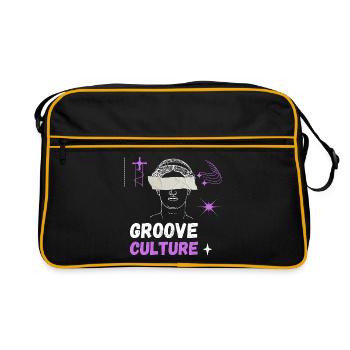 Groove culture hardgroove Trance techno art - Retro Bag - black/gold - Front