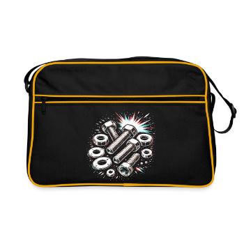 Boulons Écrous Conception mécanique des outils - Sac Retro - noir/or - Devant