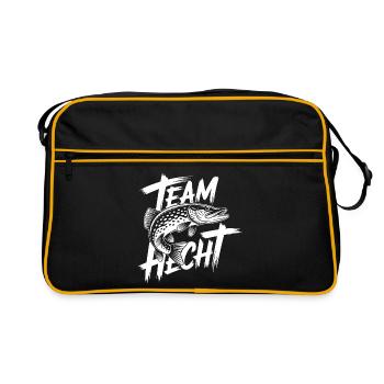Brochet prédateur - Sac Retro - noir/or - Devant