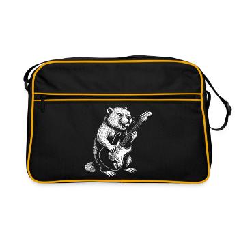 Beaver Guitar Hero - Retro Bag - black/gold - Front