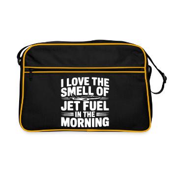 J’adore l’odeur du kérosène le matin - Sac Retro - noir/or - Devant