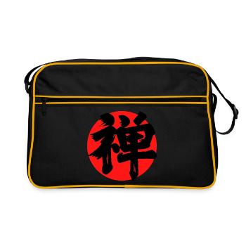 Zen Kanji Classic Red - Retro Bag - black/gold - Front