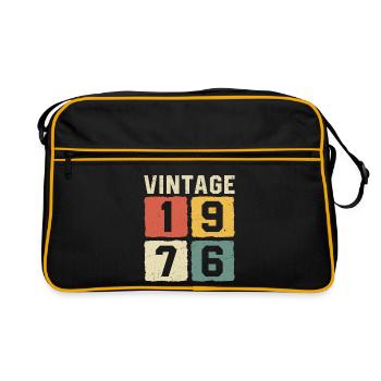 Millésime 1976 Né en 1976 - Sac Retro - noir/or - Devant