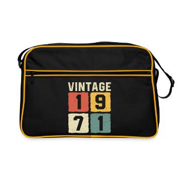 Vintage 1971 Born 1971 - Retro Bag - black/gold - Front