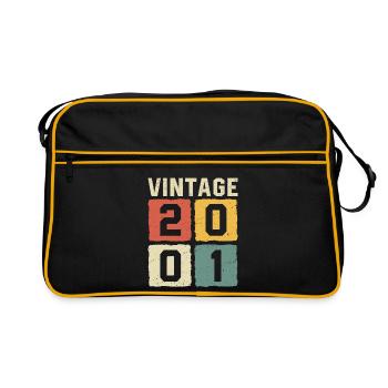 Vintage 2001 Born 2001 - Retro Bag - black/gold - Front