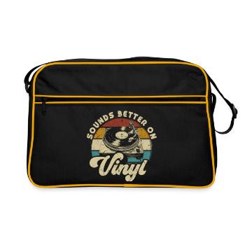 vinyl vinyl music turntable retro - Retro Bag - black/gold - Front