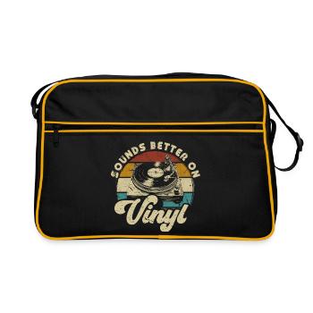vinyl vinyl music turntable retro - Retro Bag - black/gold - Front