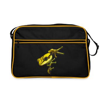 Grenouille à fléchettes empoisonnées jaunes Rain Rain amphibien - Sac Retro - noir/or - Devant