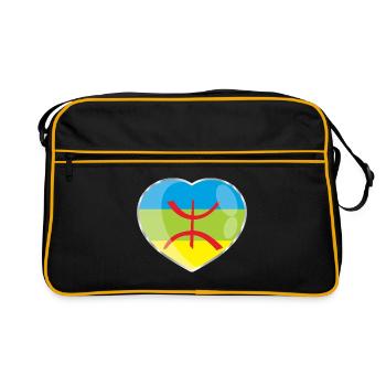 Amazigh flag (Amazigh inside) - Sac Retro - noir/or - Devant