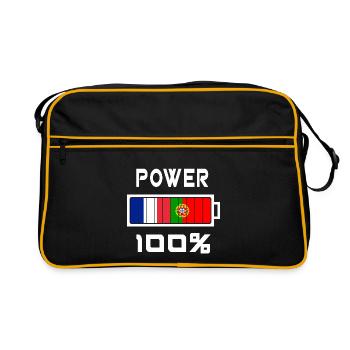 Le Portugal et la France Power 100 % - Sac Retro - noir/or - Devant