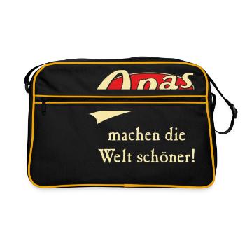 Opas machen die Welt schöner RAHMENLOS® - Retro Tasche - Schwarz/Gold - Vorne