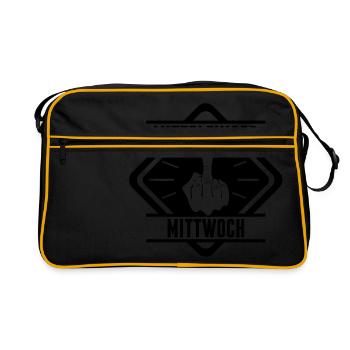 Middle finger Wednesday - Retro Bag - black/gold - Front