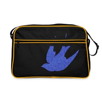 Schwalbe (gesprinkeld de bleu) - Sac Retro - noir/or - Devant