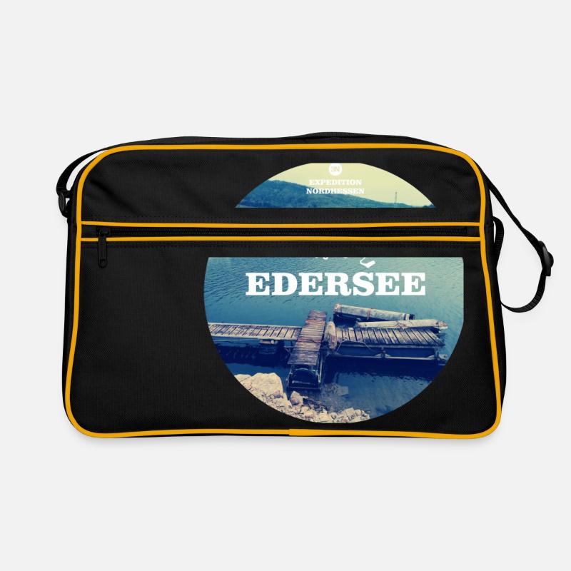EXPEDITION NORDHESSEN- EDERSEE - Retro Tasche - Schwarz/Gold