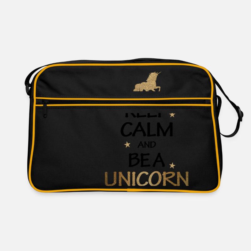 Keep Calm And Be A Unicorn Geschenk Retro Tasche
