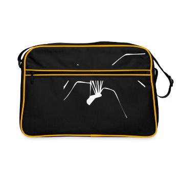 Araignée araignée araignée jambes de peur net de Noël - Sac Retro - noir/or - Devant
