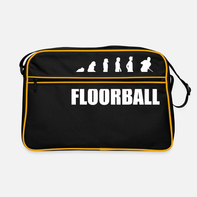 Floorball - Retro Tasche - Schwarz/Gold