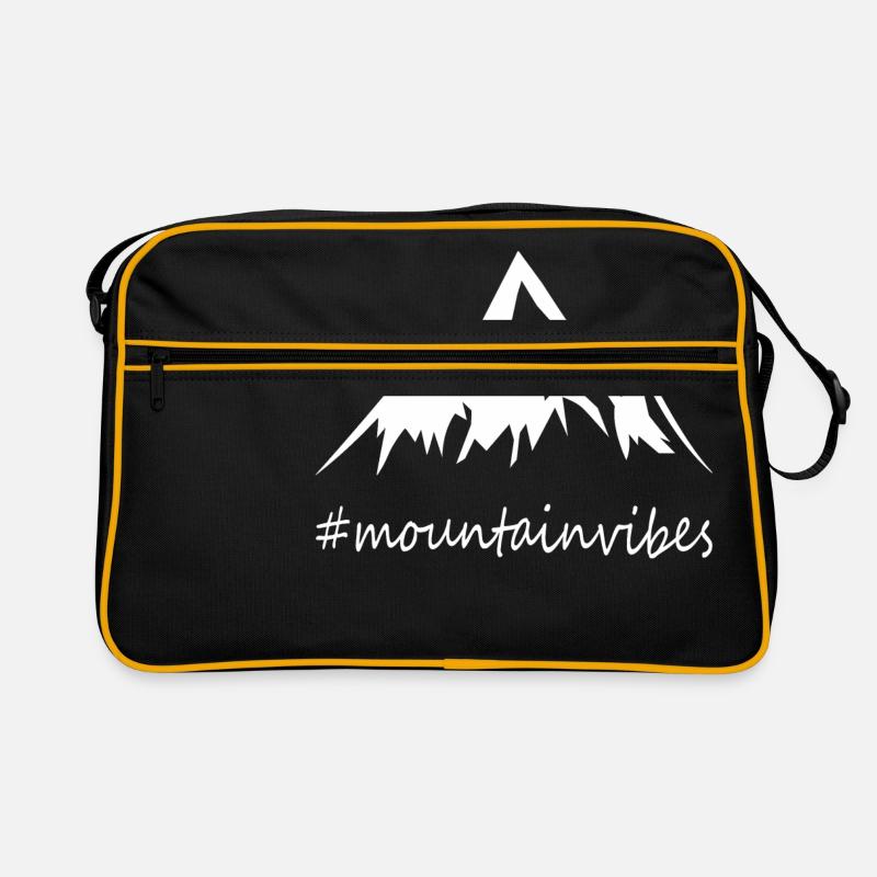 montagnes - Sac Retro - noir/or