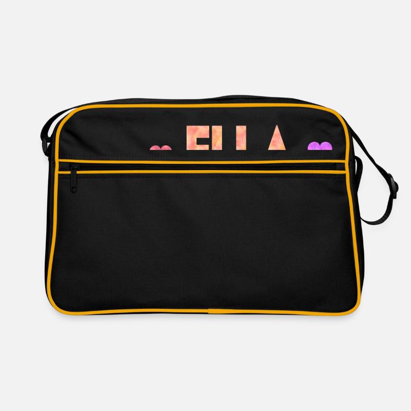 Ella - Retro Tasche - Schwarz/Gold