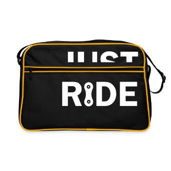 Just Ride Mountainbike cyclist chain - Retro Tasche - Schwarz/Gold - Vorne
