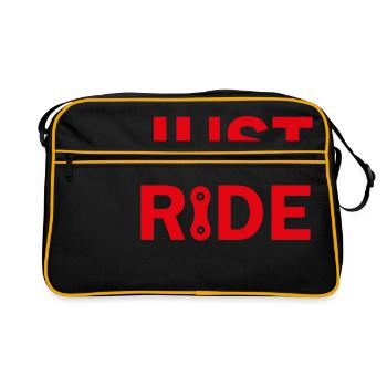 Just Ride Mountainbike cyclist chain bike - Retro Tasche - Schwarz/Gold - Vorne