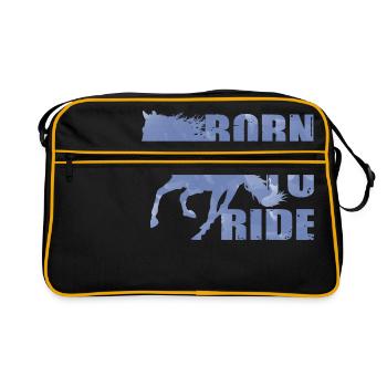 Born To Ride Born To Riding Horse Rider - Retro Bag - black/gold - Front