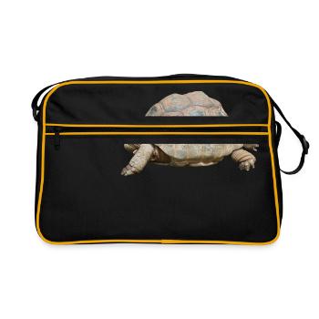 turtle schilkroete - Retro Bag - black/gold - Front