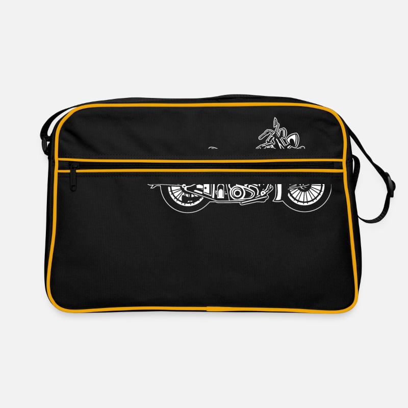 Chopper / Bobber Motorcycle 03_white Retro Bag
