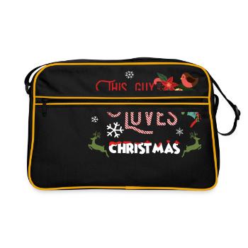 Noël Guy Amour de Noël cadeau de Noël - Sac Retro - noir/or - Devant
