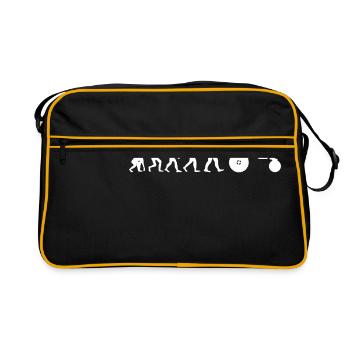Landwirtschaft Traktor Evolution - Retro Tasche - Schwarz/Gold - Vorne