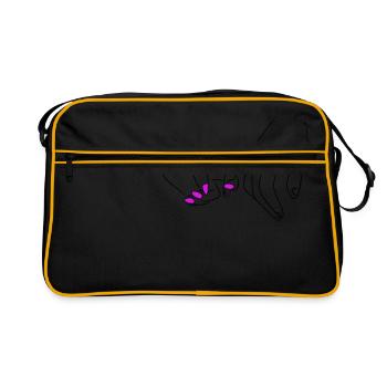 Holding Hands Couple Romantic - Retro Bag - black/gold - Front