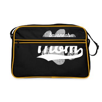 Savannah Mom - Retro Tasche - Schwarz/Gold - Vorne
