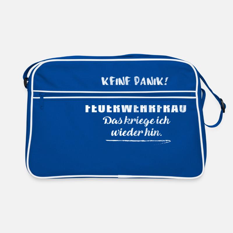 Firefighter Fire Department Fire Engine No panic Retro Bag