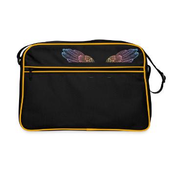 rainbow wings flight mode - Retro Bag - black/gold - Front
