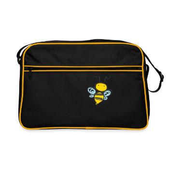 Sumsi mit Po - Retro Tasche - Schwarz/Gold - Vorne