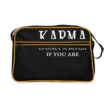 KARMA - Retro Bag - black/gold - Front