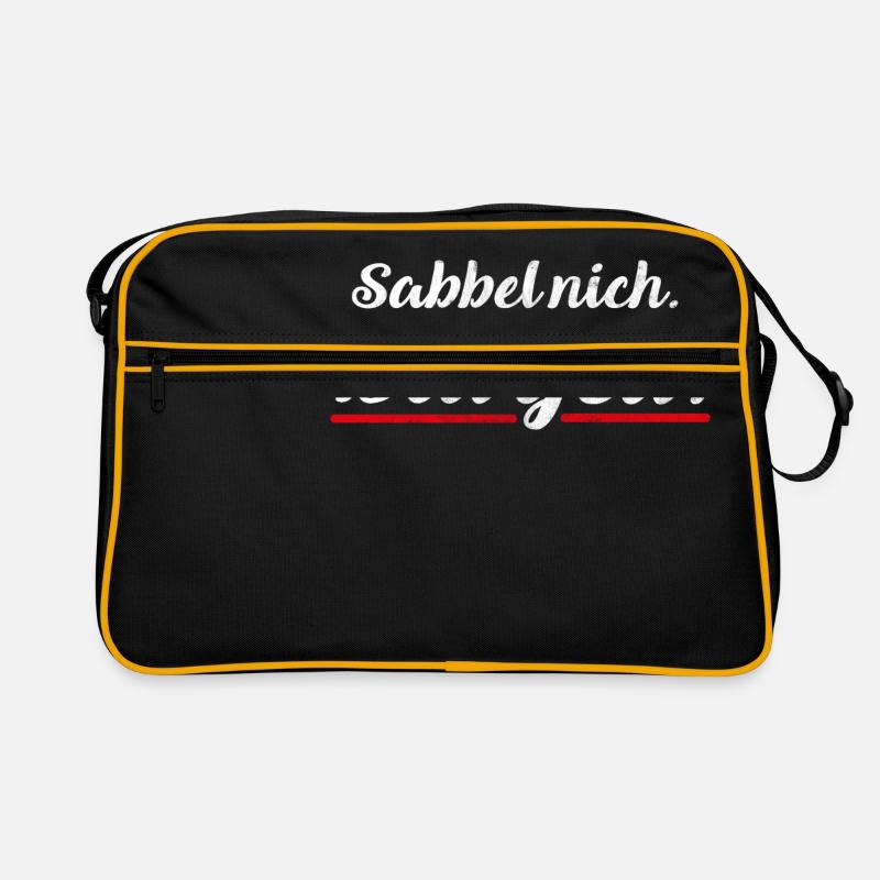 Sabbel nich. Dat geit! | plattdeutsch norddeutsch - Retro Tasche - Schwarz/Gold