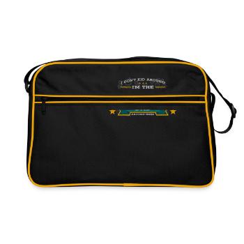 Body Building Dad Father Shirt Gift Idea - Retro Bag - black/gold - Front
