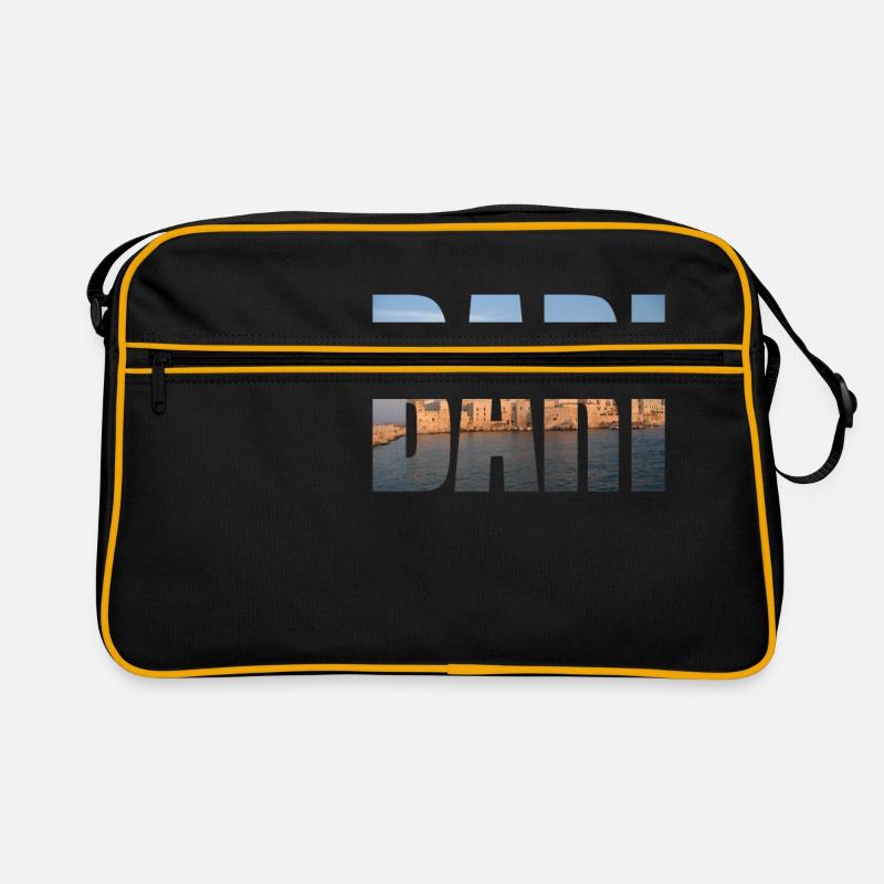 Bari Italien - Retro Tasche - Schwarz/Gold